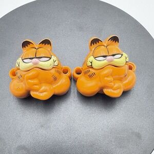 VTG Garfield Bow Biters Lock Your Laces In Place Set Of 2 Shoe Accessories 1989